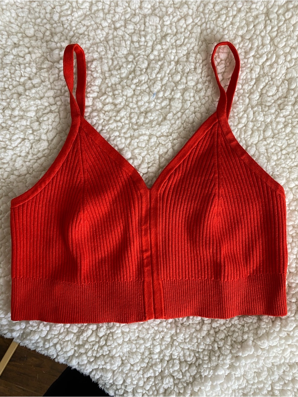 Banana Republic Red Ribbed Knit Tank Top